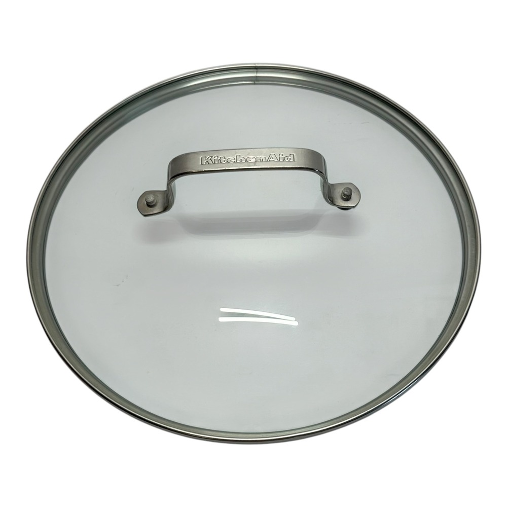 KitchenAid 11 Inch Tempered Glass Replacement Lid Stainless Steel‎ Rim Handle
